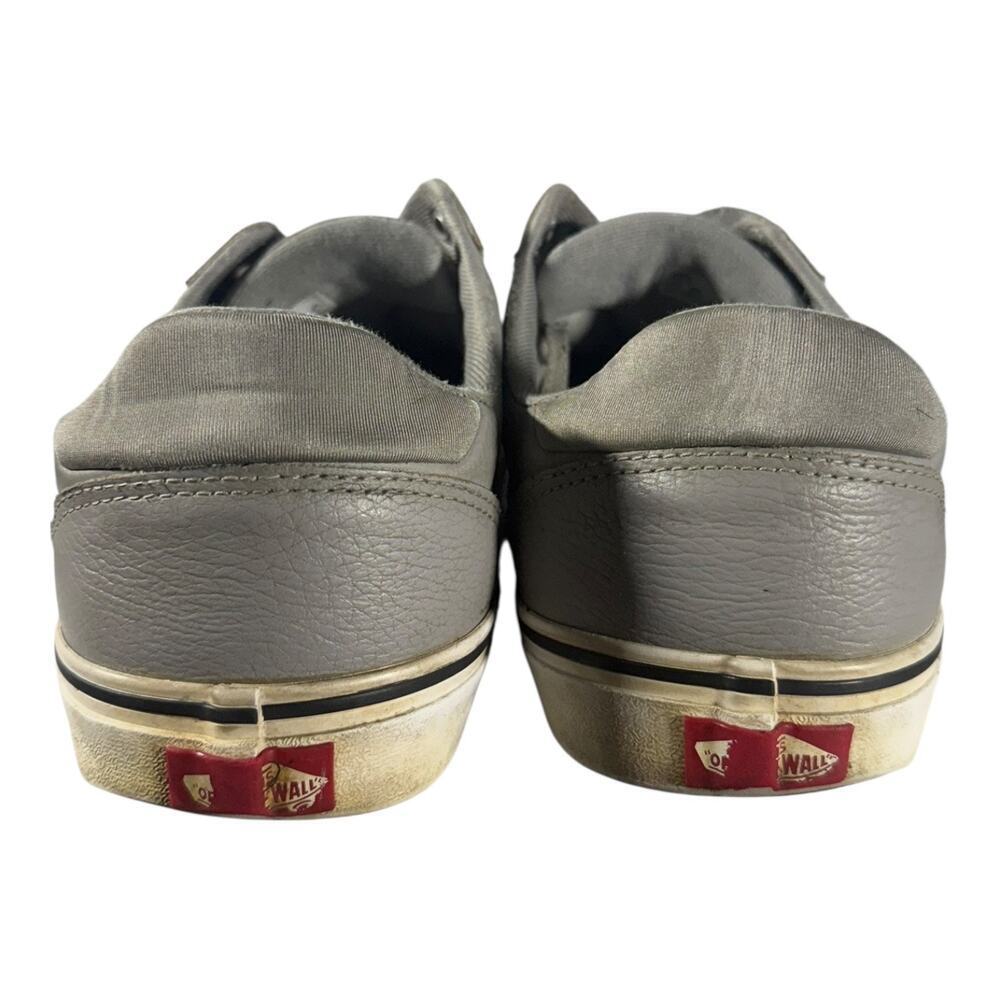 Vans Old Skool Men’s Low Leather Sneakers Mens Size 12 Pewter Gray Skate Shoes - Picture 6 of 9